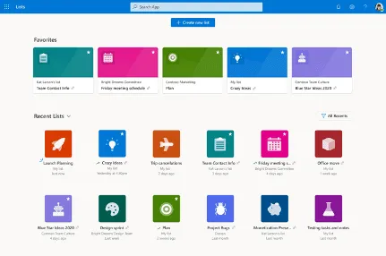 microsoft lists