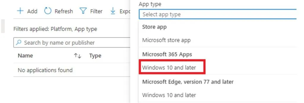 app type